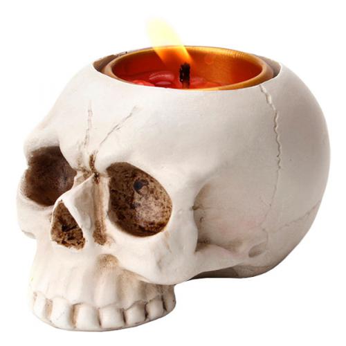 Подсвечник с черепом (подставка для свечей скелет)