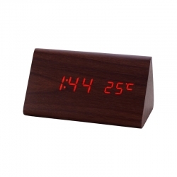 Настольные LED часы в деревянном корпусе Wooden Clock