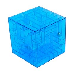 Прозора скарбничка лабіринт (головоломка) в формі куба для грошей