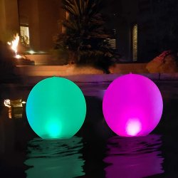 Светящийся надувной мяч для бассейна с ПУ